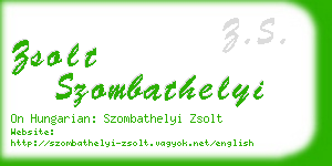 zsolt szombathelyi business card